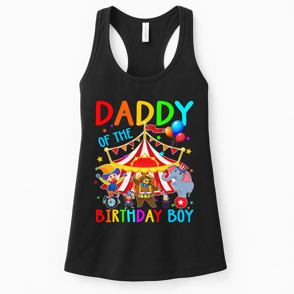 Daddy Of The Birthday Carnival Circus Themed Family Bday Womens Tank Top