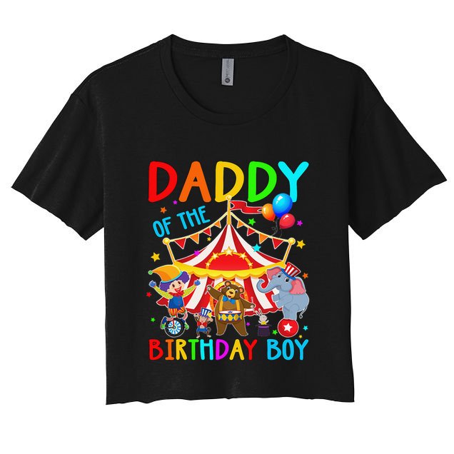 Daddy Of The Birthday Carnival Circus Themed Family Bday Crop Top