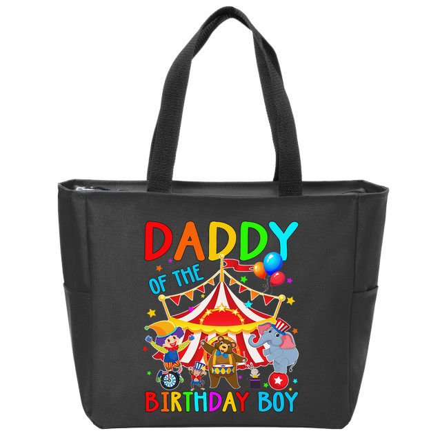 Daddy Of The Birthday Carnival Circus Themed Family Bday Zip Tote Bag