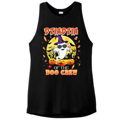 Dziadzia Of The Boo Crew Halloween Cute Ghost Pumpkin Scary Ladies PosiCharge Tri-Blend Wicking Tank