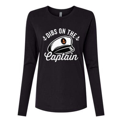 Dibs on The Captain Funny Captain Wife Womens Cotton Relaxed Long Sleeve T-Shirt