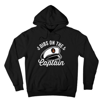 Dibs on The Captain Funny Captain Wife Hoodie