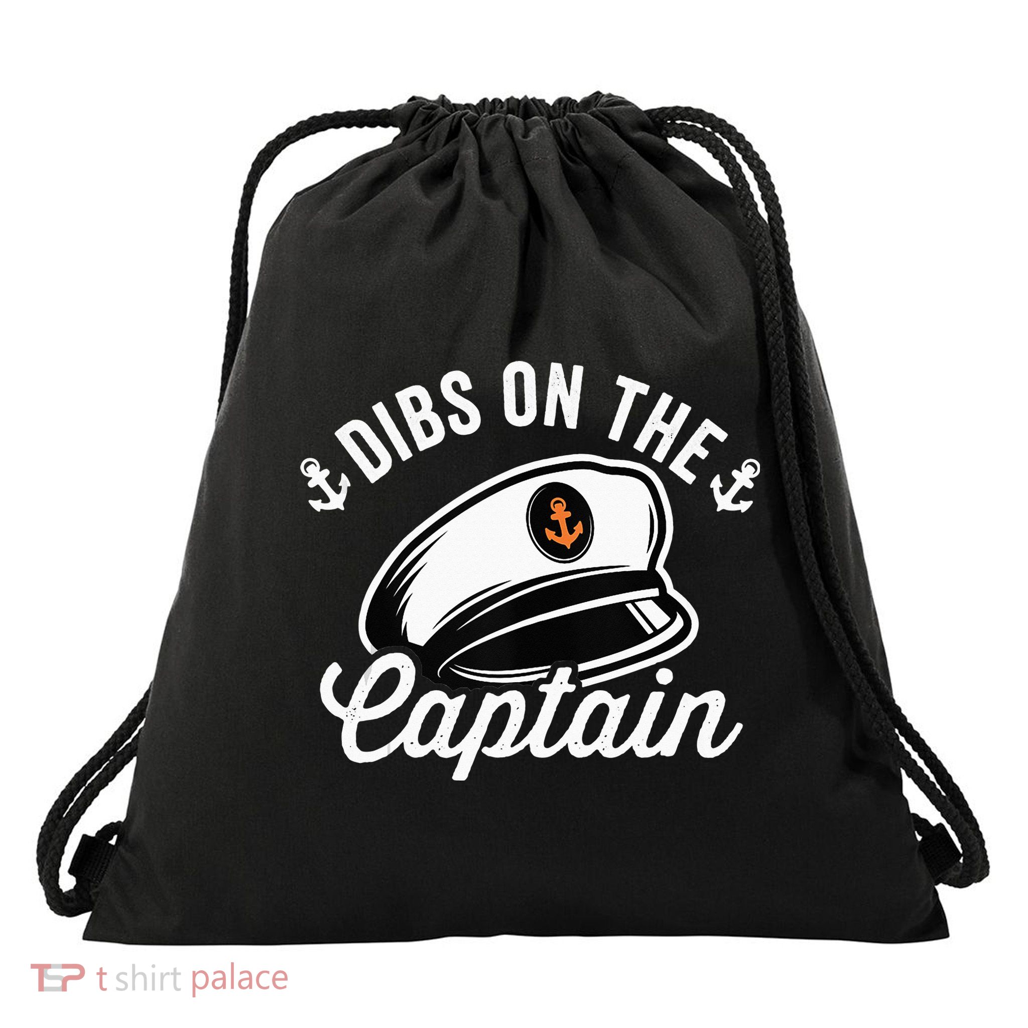Dibs on The Captain Funny Captain Wife Drawstring Bag