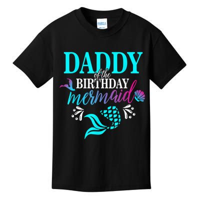 Daddy Of The Birthday Mermaid Matching Family shirt Kids T-Shirt
