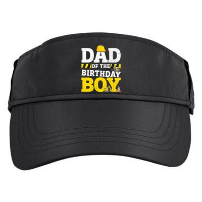 Dad Of The Birthday Boy Matching Family Construction Party Adult Drive Performance Visor