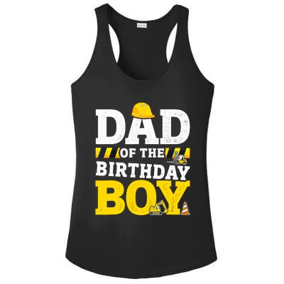 Dad Of The Birthday Boy Matching Family Construction Party Ladies PosiCharge Competitor Racerback Tank