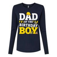 Dad Of The Birthday Boy Matching Family Construction Party Womens Cotton Relaxed Long Sleeve T-Shirt