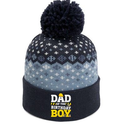 Dad Of The Birthday Boy Matching Family Construction Party The Baniff Cuffed Pom Beanie