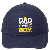 Dad Of The Birthday Boy Matching Family Construction Party 7-Panel Snapback Hat