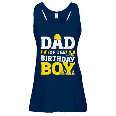 Dad Of The Birthday Boy Matching Family Construction Party Ladies Essential Flowy Tank