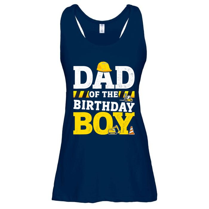 Dad Of The Birthday Boy Matching Family Construction Party Ladies Essential Flowy Tank