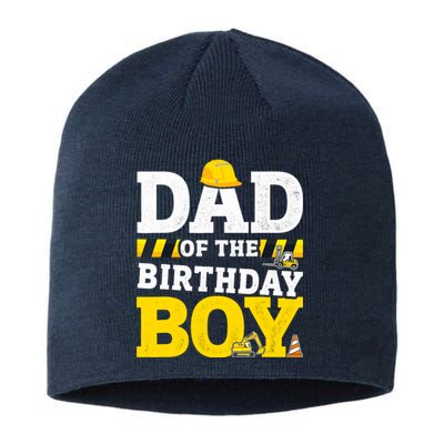 Dad Of The Birthday Boy Matching Family Construction Party Sustainable Beanie