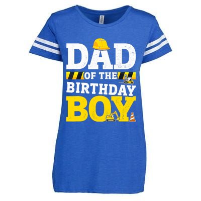 Dad Of The Birthday Boy Matching Family Construction Party Enza Ladies Jersey Football T-Shirt