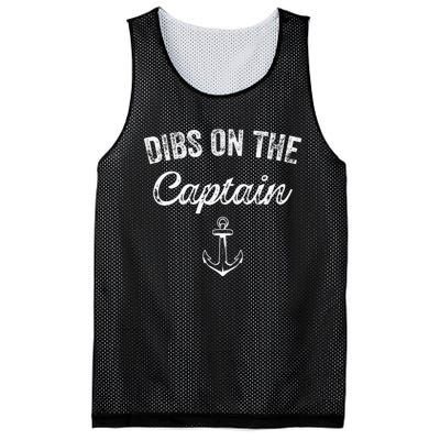 Dibs On The Captain Funny Captain Wife Quote Mesh Reversible Basketball Jersey Tank