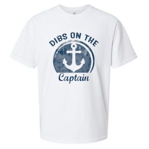 Dibs On The Captain Funny Boating Captain Wife Sueded Cloud Jersey T-Shirt