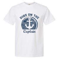 Dibs On The Captain Funny Boating Captain Wife Garment-Dyed Heavyweight T-Shirt