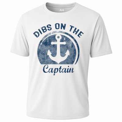 Dibs On The Captain Funny Boating Captain Wife Cooling Performance Crew T-Shirt
