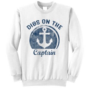 Dibs On The Captain Funny Boating Captain Wife Sweatshirt