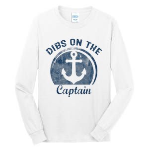 Dibs On The Captain Funny Boating Captain Wife Tall Long Sleeve T-Shirt