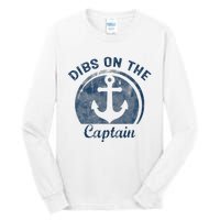 Dibs On The Captain Funny Boating Captain Wife Tall Long Sleeve T-Shirt