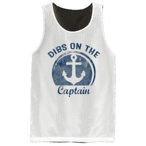 Dibs On The Captain Funny Boating Captain Wife Mesh Reversible Basketball Jersey Tank