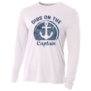 Dibs On The Captain Funny Boating Captain Wife Cooling Performance Long Sleeve Crew