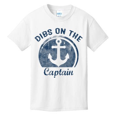 Dibs On The Captain Funny Boating Captain Wife Kids T-Shirt