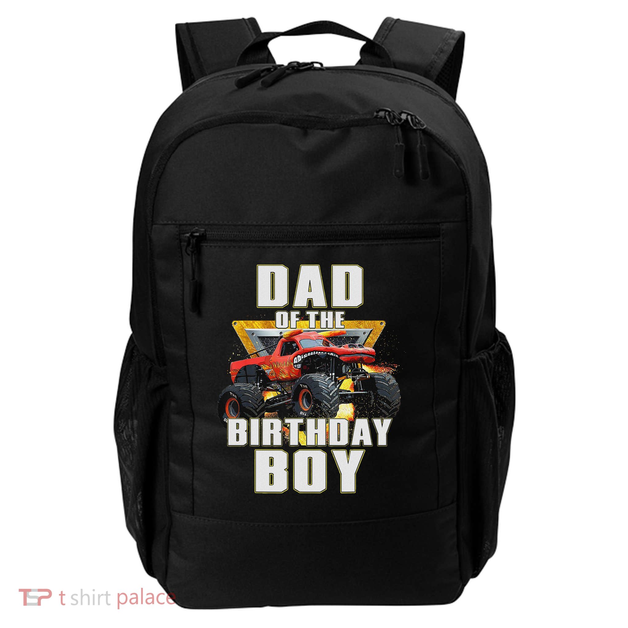 Dad Of The Birthday Boy Monster Truck Birthday Party Backpack