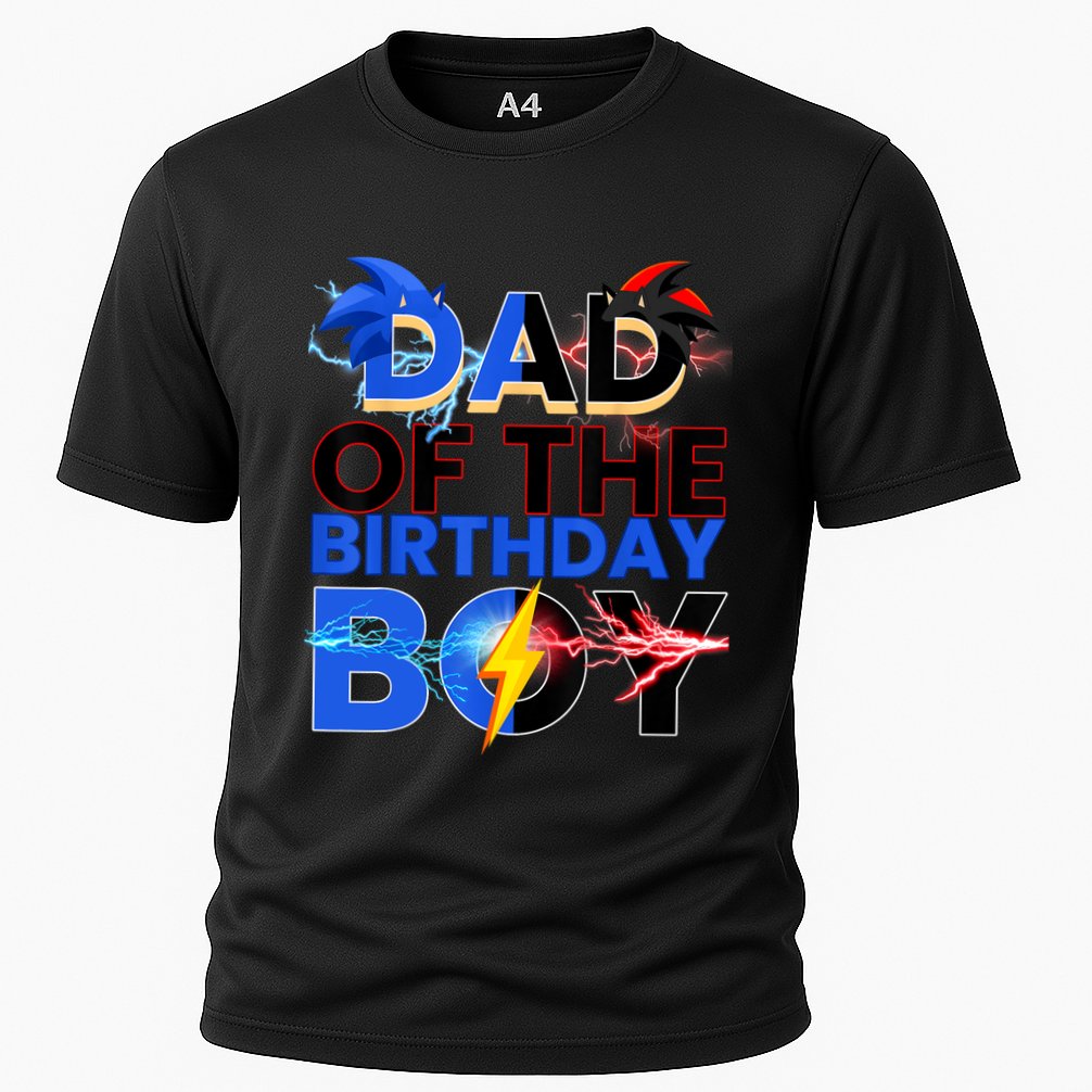 Dad Of The Birthday Boy Hedgehog Family Party Decorations Performance Shirt