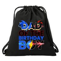 Dad Of The Birthday Boy Hedgehog Family Party Decorations Drawstring Bag