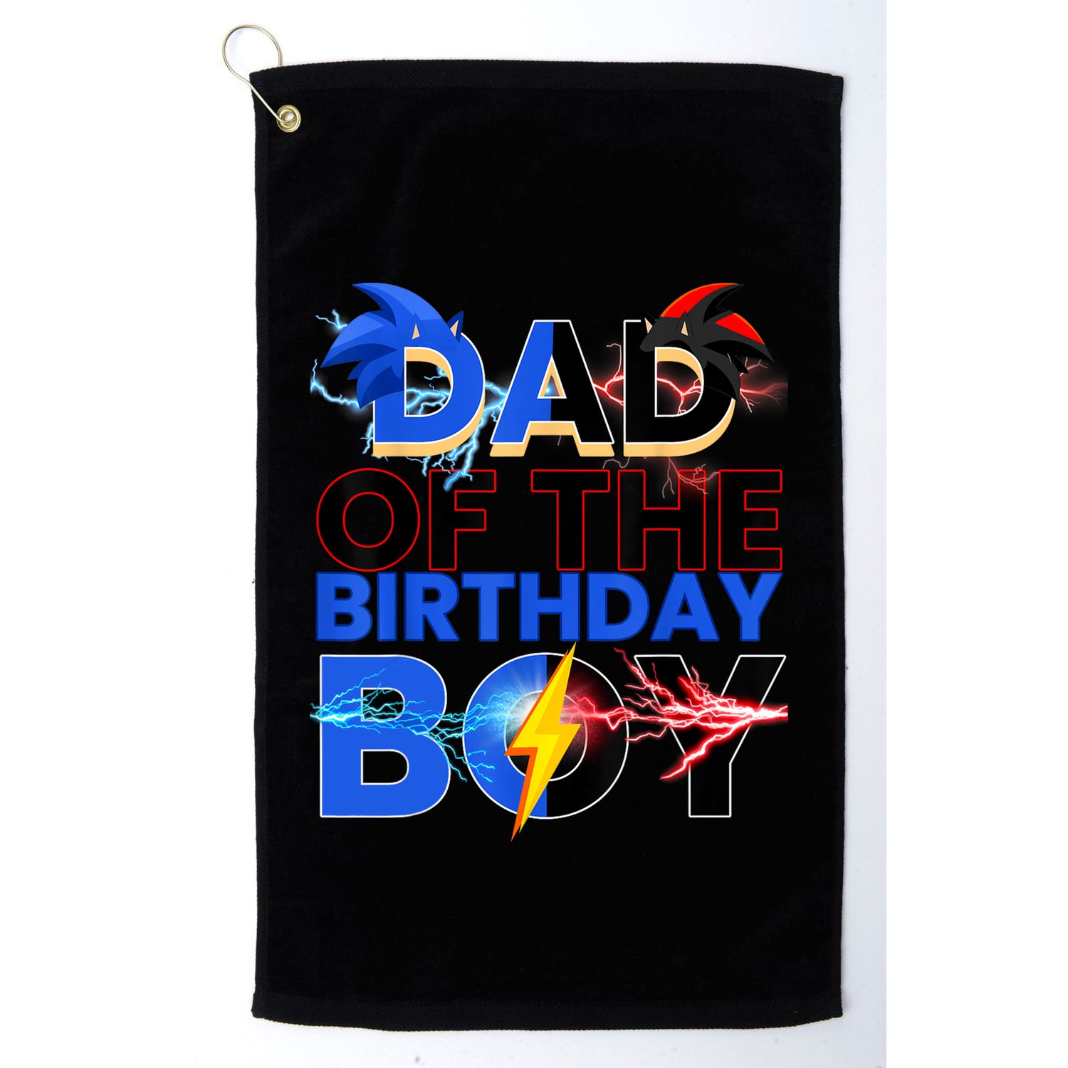 Dad Of The Birthday Boy Hedgehog Family Party Decorations Golf Towel