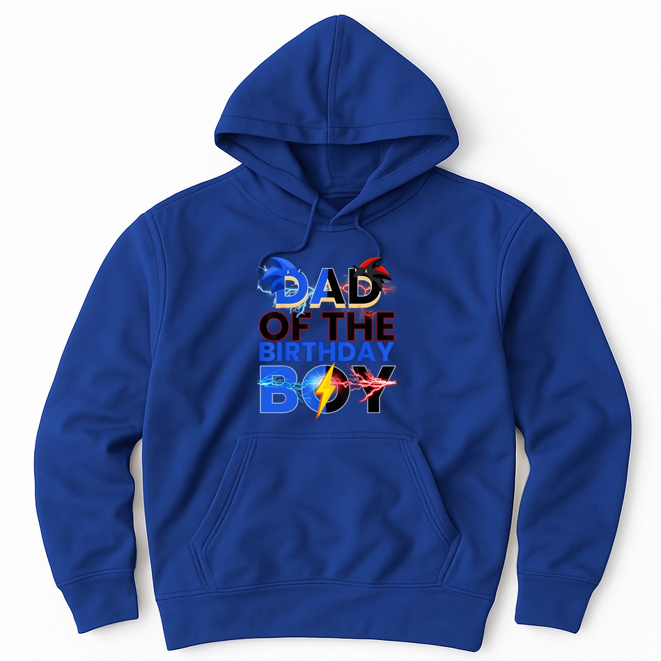 Dad Of The Birthday Boy Hedgehog Family Party Decorations Hoodie