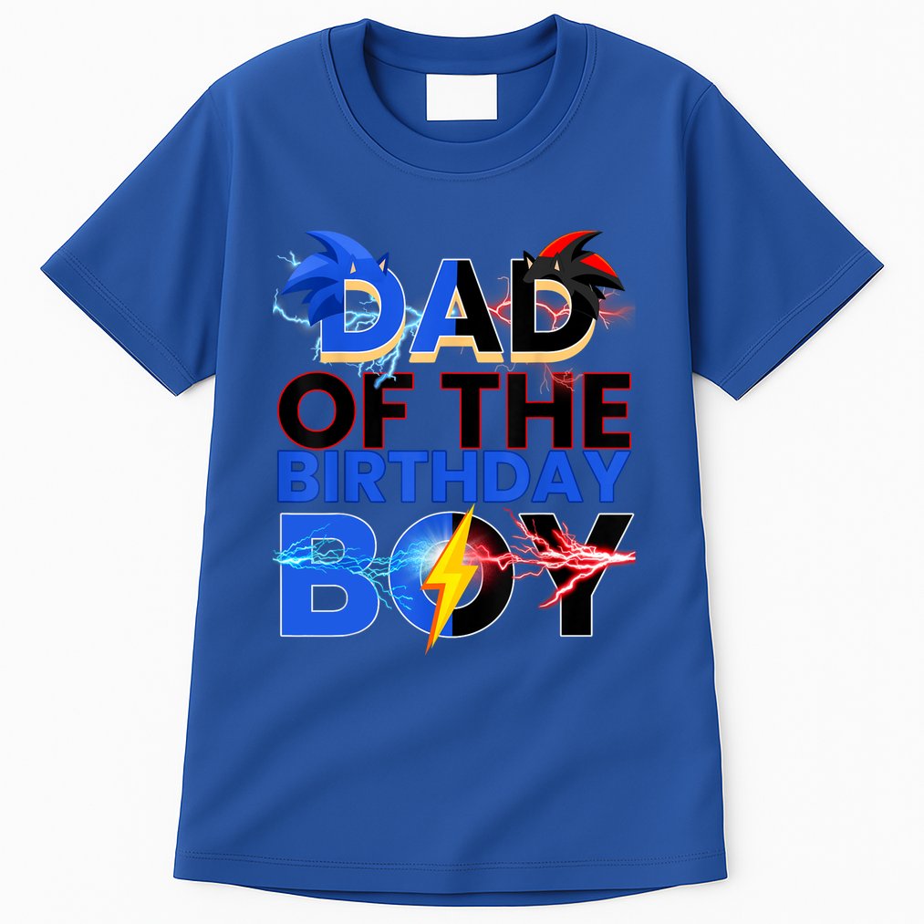 Dad Of The Birthday Boy Hedgehog Family Party Decorations Tall T-Shirt