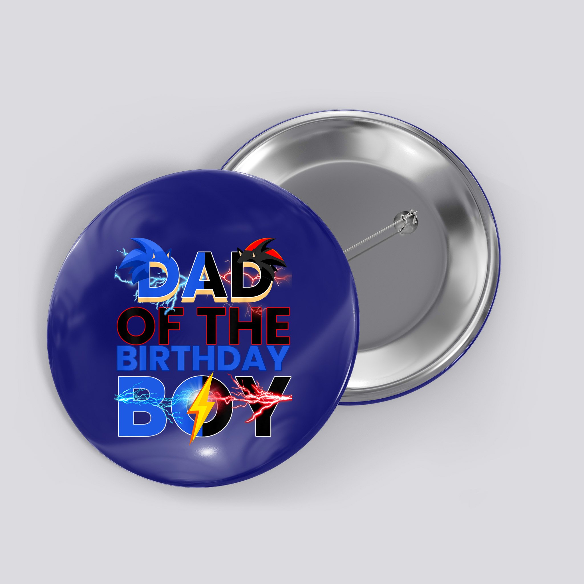 Dad Of The Birthday Boy Hedgehog Family Party Decorations Button