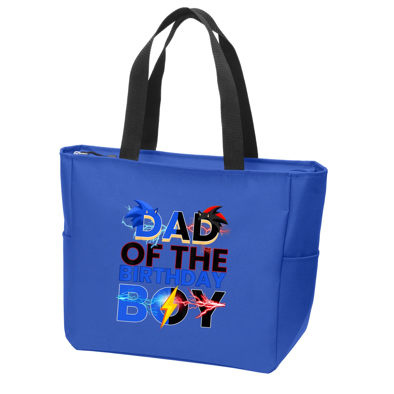 Dad Of The Birthday Boy Hedgehog Family Party Decorations Zip Tote Bag