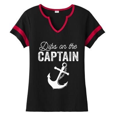 Dibs On The Captain Ladies Halftime Notch Neck Tee