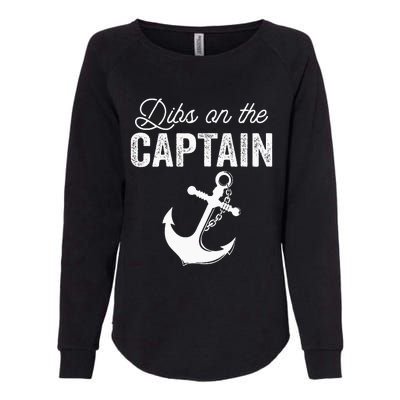 Dibs On The Captain Womens California Wash Sweatshirt