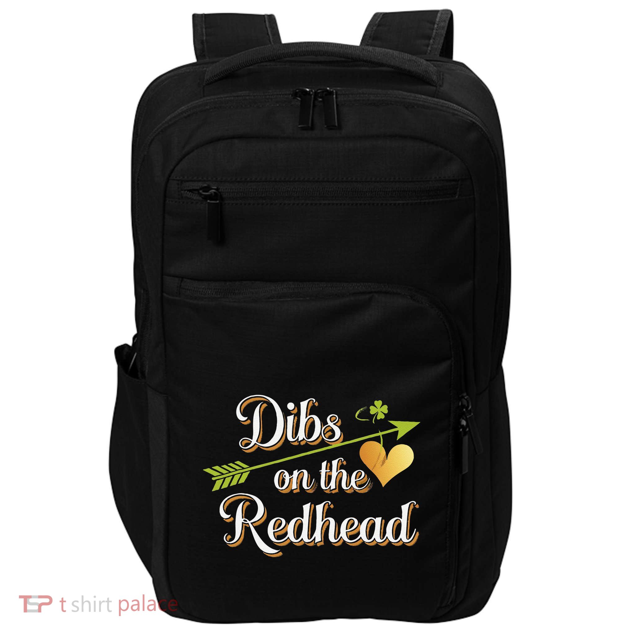 Dibs On The Redhead Funny St Patricks Day Drinking Impact Tech Backpack
