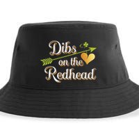 Dibs On The Redhead Funny St Patricks Day Drinking Sustainable Bucket Hat