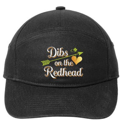 Dibs On The Redhead Funny St Patricks Day Drinking 7-Panel Snapback Hat