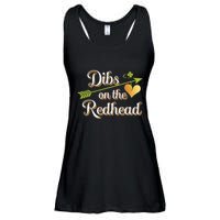 Dibs On The Redhead Funny St Patricks Day Drinking Ladies Essential Flowy Tank