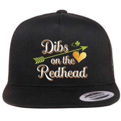 Dibs On The Redhead Funny St Patricks Day Drinking Flatbill Hat