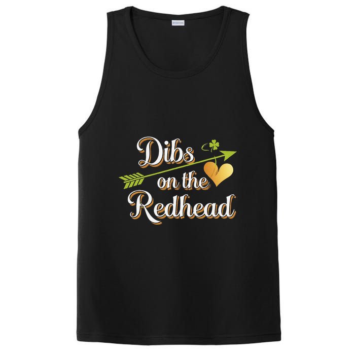 Dibs On The Redhead Funny St Patricks Day Drinking PosiCharge Competitor Tank