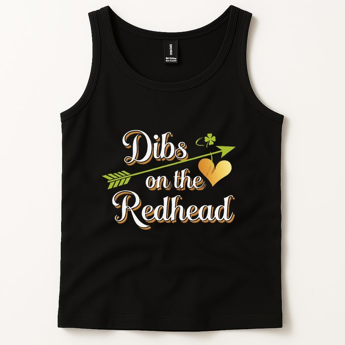 Dibs On The Redhead Funny St Patricks Day Drinking Tank Top