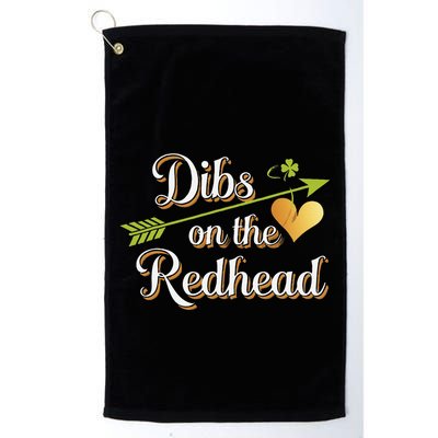 Dibs On The Redhead Funny St Patricks Day Drinking Golf Towel