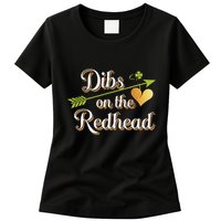 Dibs On The Redhead Funny St Patricks Day Drinking Womens T-Shirt