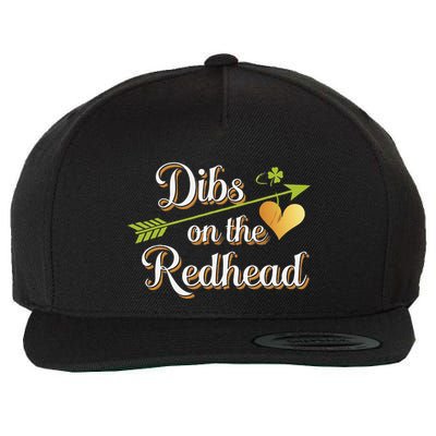 Dibs On The Redhead Funny St Patricks Day Drinking Wool Snapback Cap