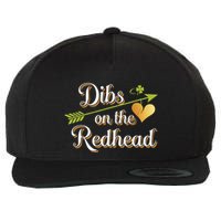 Dibs On The Redhead Funny St Patricks Day Drinking Wool Snapback Cap