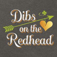 Dibs On The Redhead Funny St Patricks Day Drinking Cotton Canvas Backpack