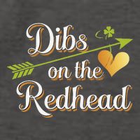 Dibs On The Redhead Funny St Patricks Day Drinking Vector Backpack